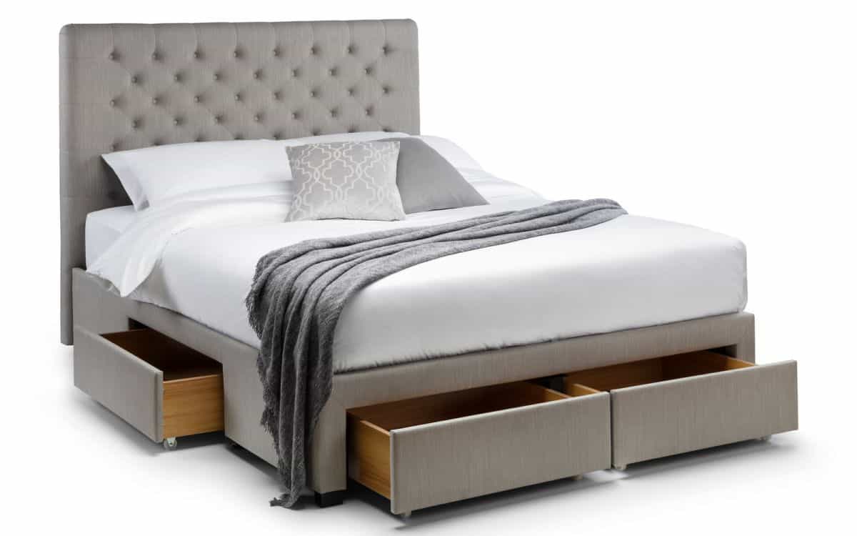 Winston 4ft6 4 Drawer Bed - Grey Linen - Image 3